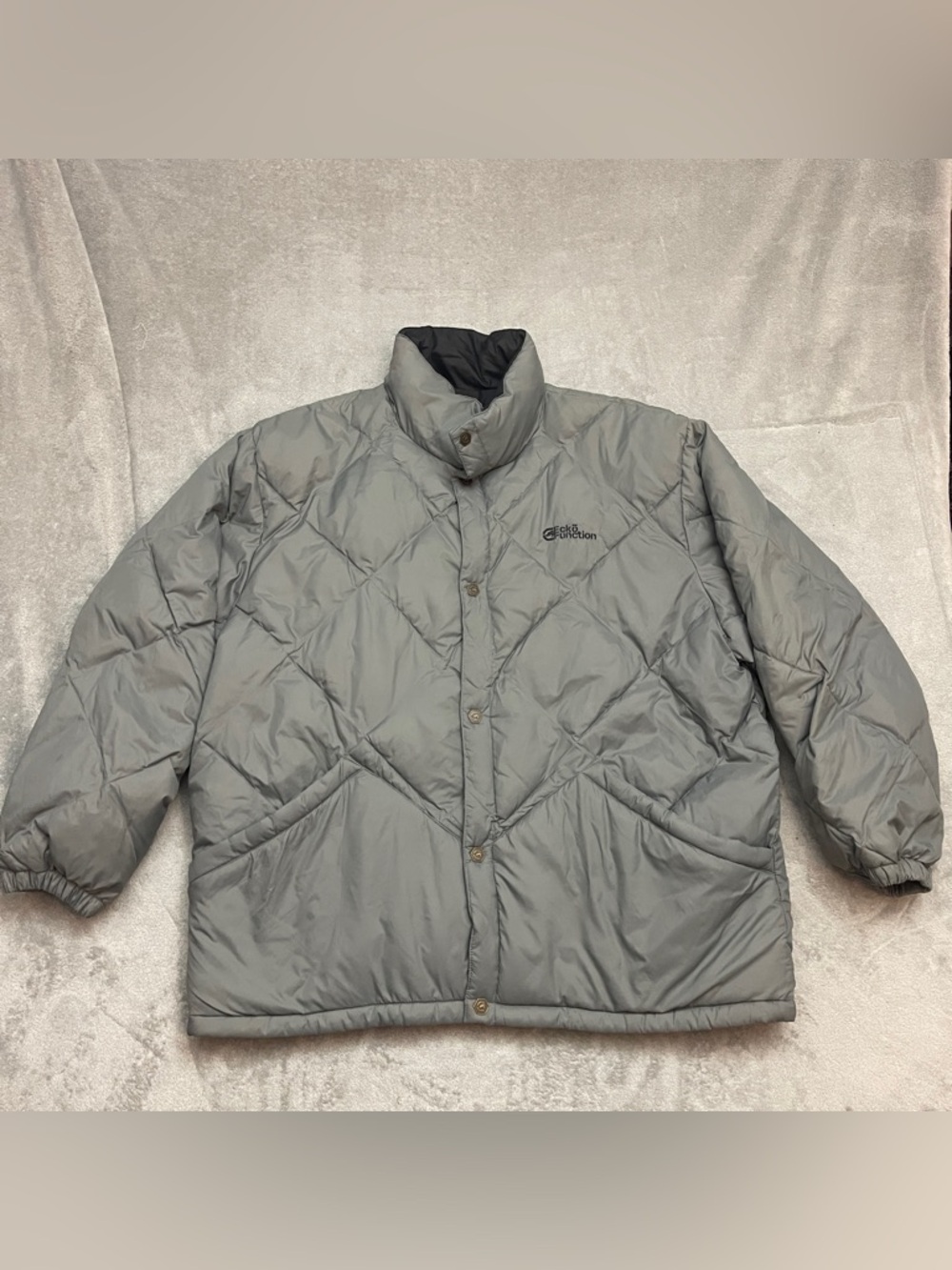 Ecko Function Men's Reversible Puffer Full Zip Jacket Black / Gray Size 2XL